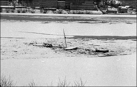 Falken sjunken utanfr Fredhll, Stockholm 1968-01-28