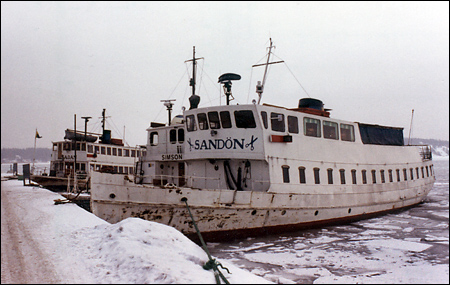 Sandn tillsammans med Simson och Sagan i Vaxholm 1977-02-16
