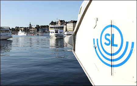 Kl. 07.50 anländer Värmdö som andra pendelbåt från Vaxholm.