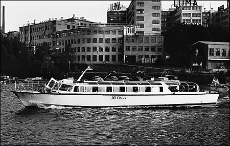 Delfin IX i Hammarbykanalen, Stockholm 1969-08-14