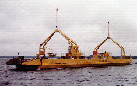 Färja 61/266 på Fårösundsleden 1974