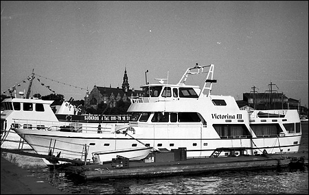 Victorina III vid Strandvgskajen, Stockholm 1991-07-08