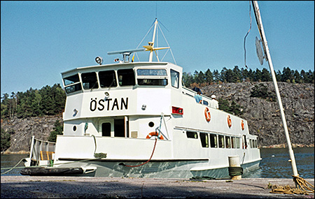 Östan vid Sandö brygga vid premiärturen 1969-08-14