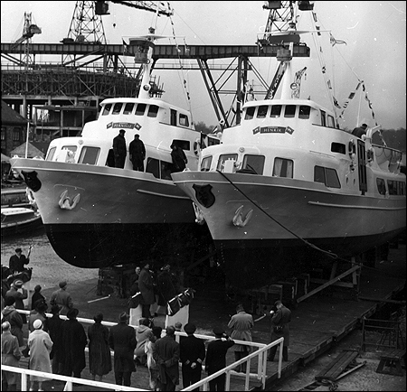 Sundbuss Henrik och Sundbuss Pernille vid dopet 1958-03-27