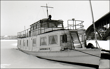 Gambrinus IV vid Smedsuddsviken, Stockholm 1969-03-01